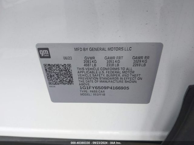 1G1FY6S09P4166905 Chevrolet Bolt Euv Fwd Lt