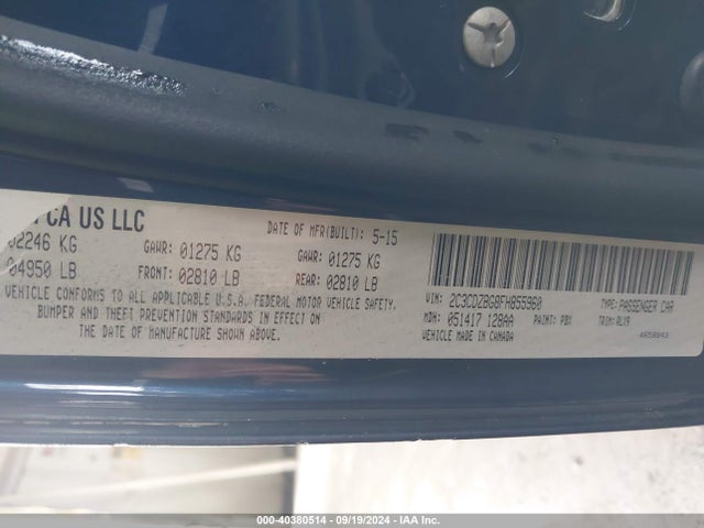Dodge Challenger Sxt Plus 2015 2C3CDZBG8FH855960 Image 9