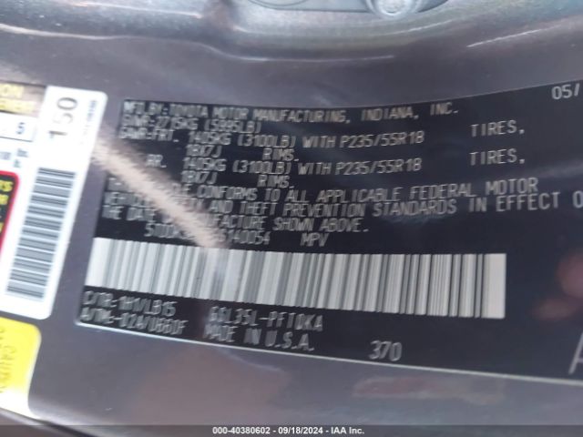 5TDDK3DC7GS140054 Toyota Sienna Limited 7 Passenger