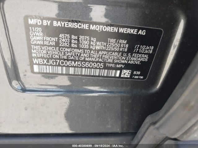 WBXJG7C06M5S60905 BMW X1 Sdrive28i