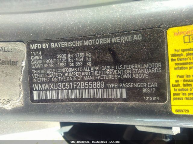 WMWXU3C51F2B55889 Mini Hardtop Cooper S