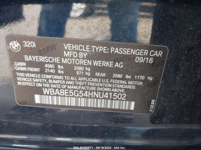WBA8E5G54HNU41502 BMW 320i Xdrive