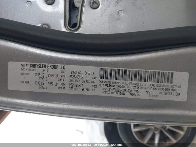 Dodge Journey Sxt 2015 3C4PDCBG5FT551860 Image 9