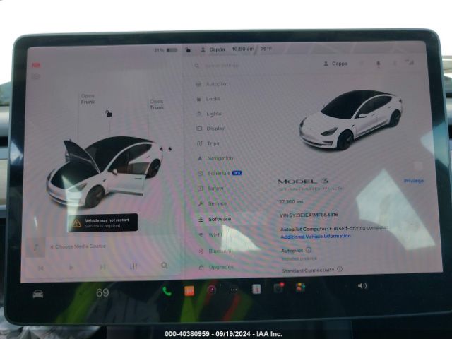 5YJ3E1EA1MF854816 Tesla Model 3 Standard Range Plus Rear-wheel Drive