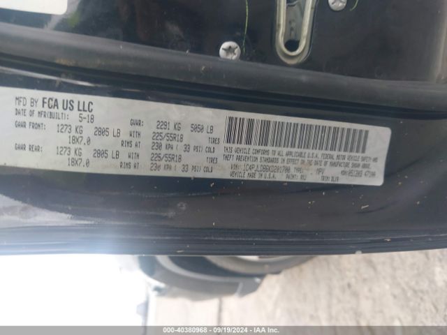 1C4PJLDB6KD201700 Jeep Cherokee Limited Fwd