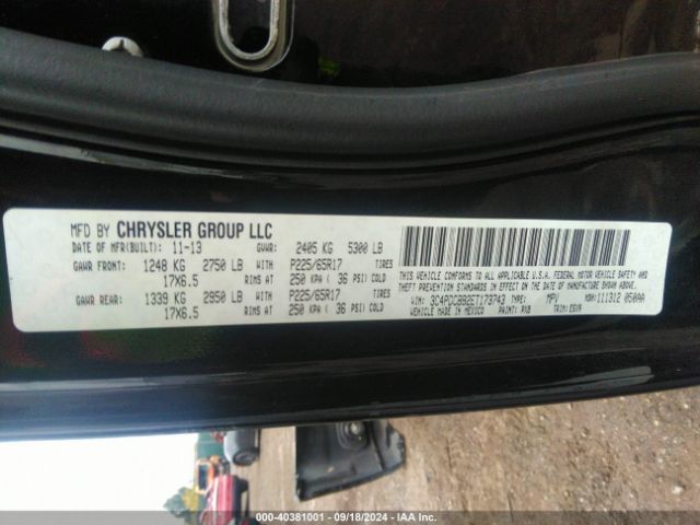 3C4PDCBB2ET173743 Dodge Journey Sxt
