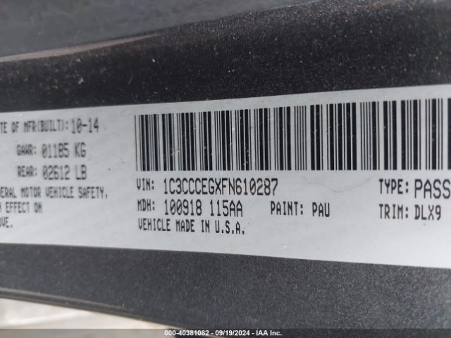 1C3CCCEGXFN610287 Chrysler 200 C