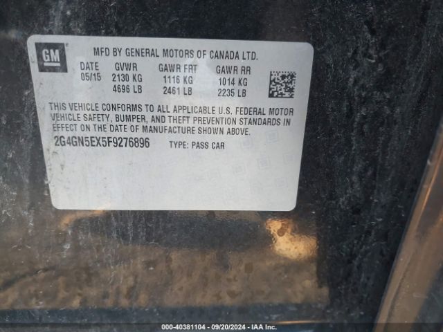 2G4GN5EX5F9276896 Buick Regal Turbo/e-assist Premium I