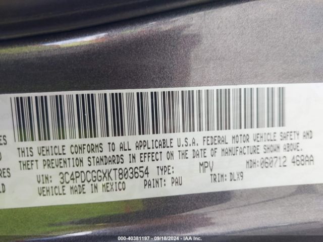 3C4PDCGGXKT803654 Dodge Journey Crossroad
