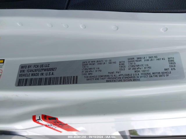1C4HJXFG2PW600927 Jeep Wrangler 4-door Rubicon 4x4