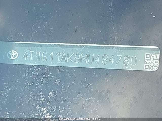 Toyota CAMRY SE 2021 4T1G11AK9MU484780 Image 9