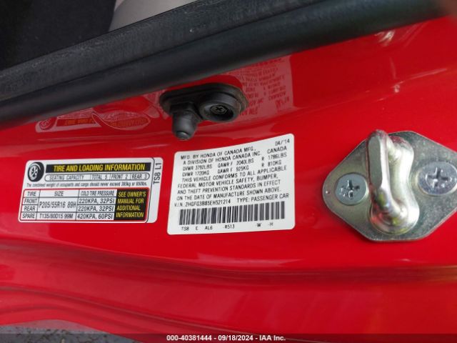 2HGFG3B85EH521214 Honda CIVIC EX