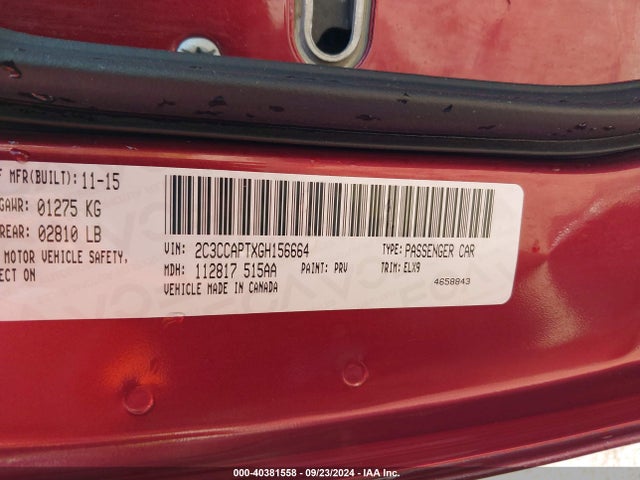 Chrysler 300c Platinum 2016 2C3CCAPTXGH156664 Image 9