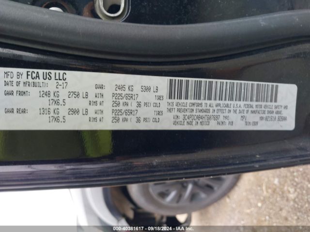 3C4PDCAB4HT607697 Dodge JOURNEY SE