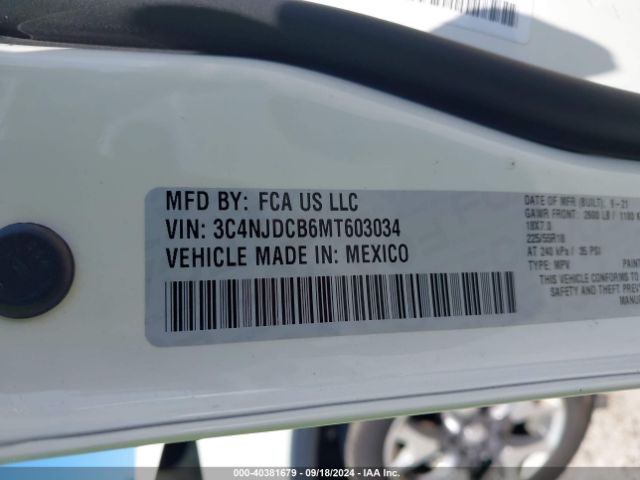 3C4NJDCB6MT603034 Jeep Compass Limited 4x4