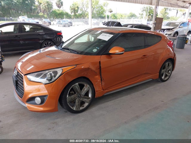 Hyundai Veloster Turbo W/black 2014 KMHTC6AE5EU202779 Image 2