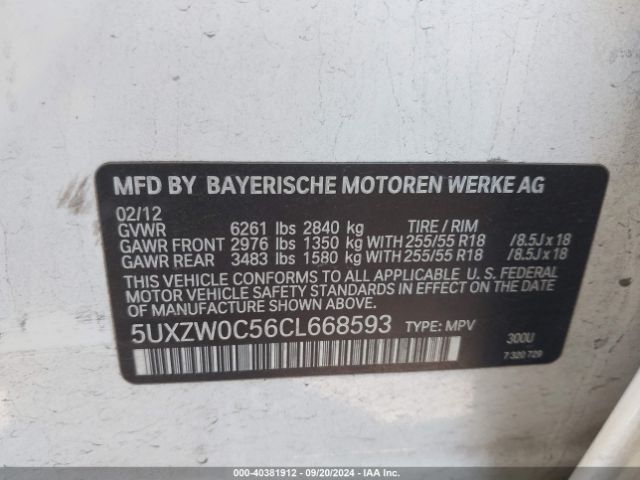 2012 BMW X5 5UXZW0C56CL668593 Photo 8
