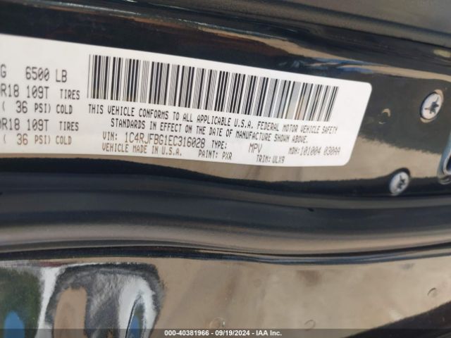 1C4RJFBG1EC316028 Jeep Grand Cherokee Limited
