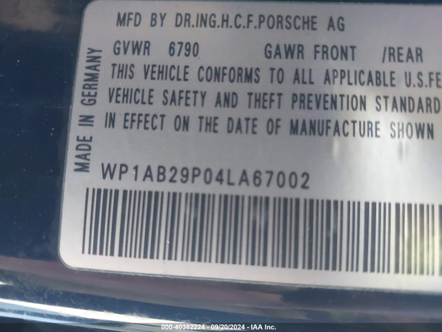 2004 PORSCHE CAYENNE WP1AB29P04LA67002 Photo 8