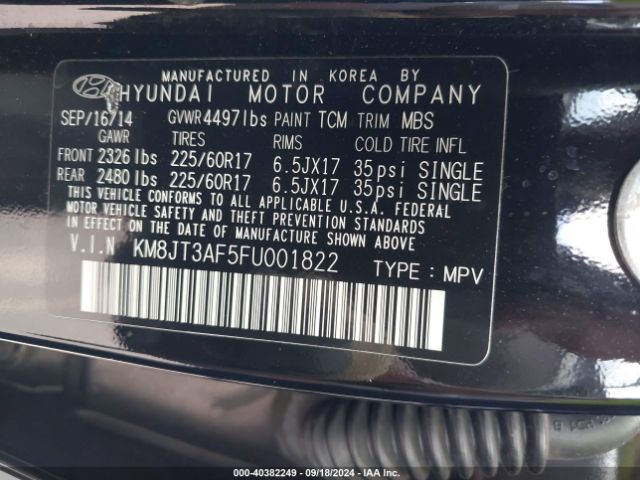 KM8JT3AF5FU001822 Hyundai TUCSON GLS
