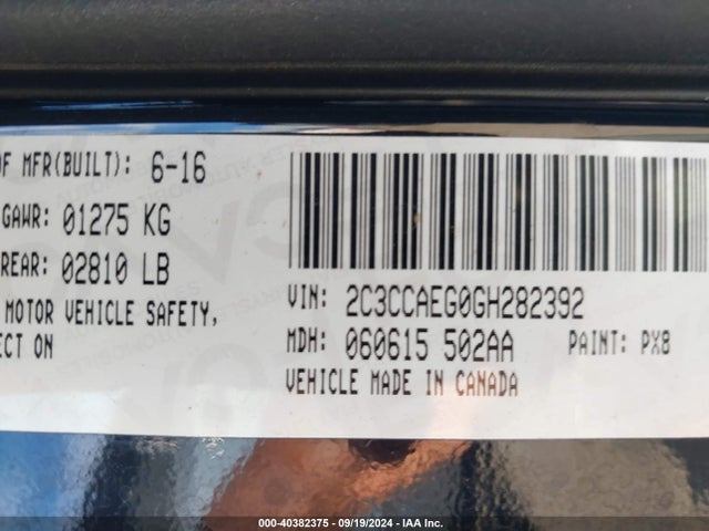 2C3CCAEG0GH282392 Chrysler 300C