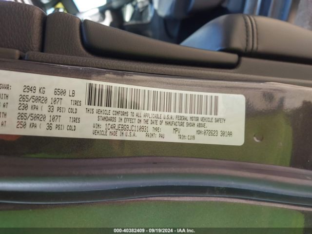 1C4RJEBG9JC110931 Jeep Grand Cherokee Limited 4x2