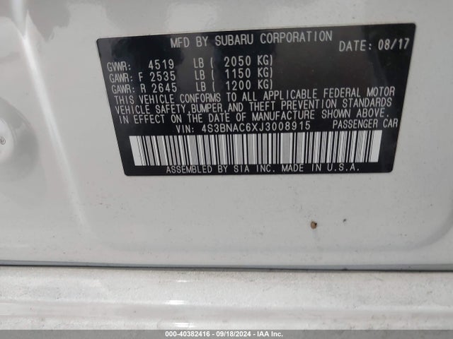 4S3BNAC6XJ3008915 Subaru Legacy Premium