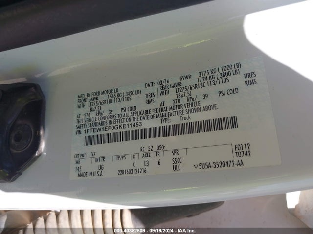 Ford F-150 Xlt 2016 1FTEW1EF0GKE11453 Image 9