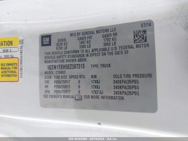 1GTN1TEH5EZ387313 GMC SIERRA 1500