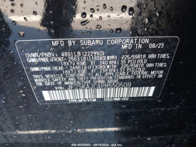 JF2SKAJC4PH550509 Subaru Forester Sport