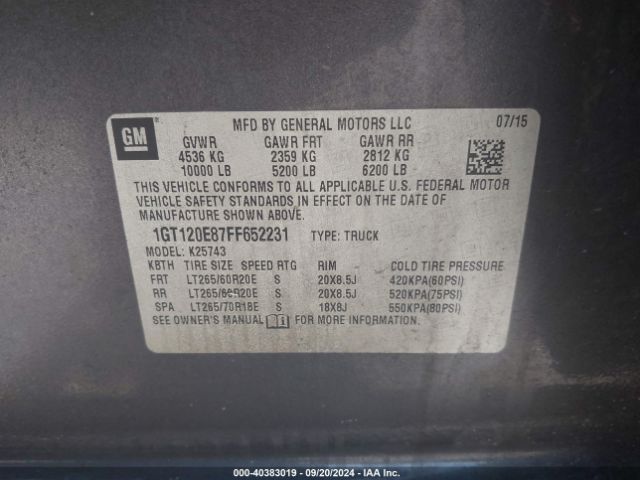 1GT120E87FF652231 GMC Sierra 2500hd Denali