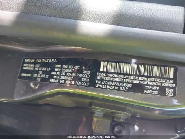 ZACNJABB8LPL48602 Jeep Renegade Altitude Fwd