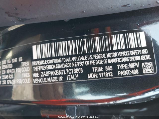 ZASPAKBN7L7C76808 Alfa Romeo Stelvio Ti Lusso Awd