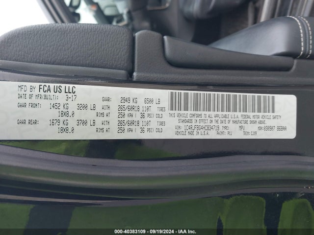 1C4RJFBG4HC834719 Jeep Grand Cherokee Limited 4x4