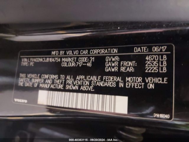 LYV402HK3JB164754 Volvo S60 Inscription T5