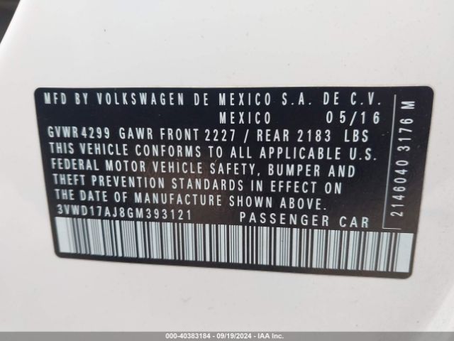 3VWD17AJ8GM393121 Volkswagen Jetta 1.8t Sport