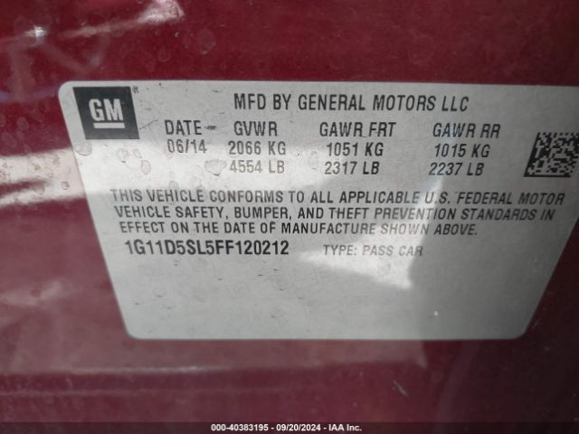 1G11D5SL5FF120212 Chevrolet MALIBU 2LT
