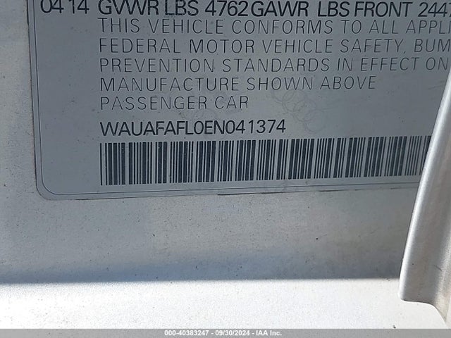 Audi A4 2.0t Premium 2014 WAUAFAFL0EN041374 Image 9
