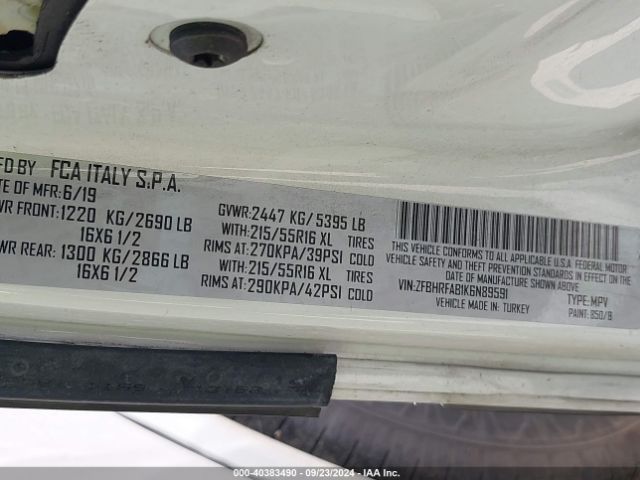 ZFBHRFAB1K6N89591 RAM Promaster City Tradesman