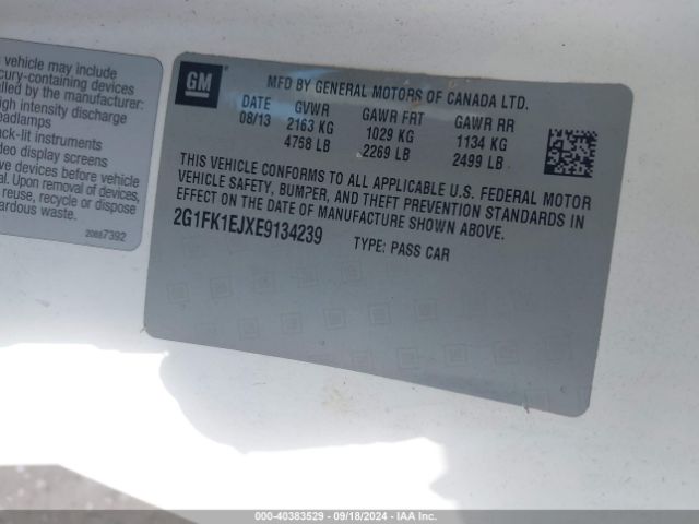 2G1FK1EJXE9134239 Chevrolet CAMARO 2SS