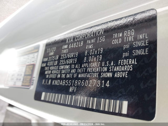 KIA Ev9 Light Long Range 2024 KNDAB5S18R6027314 Image 9