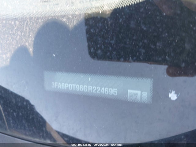 Ford FUSION SE 2016 3FA6P0T96GR224695 Image 9