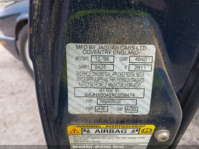 1999 JAGUAR XJ8 SAJHX6046XC858474 Photo 8