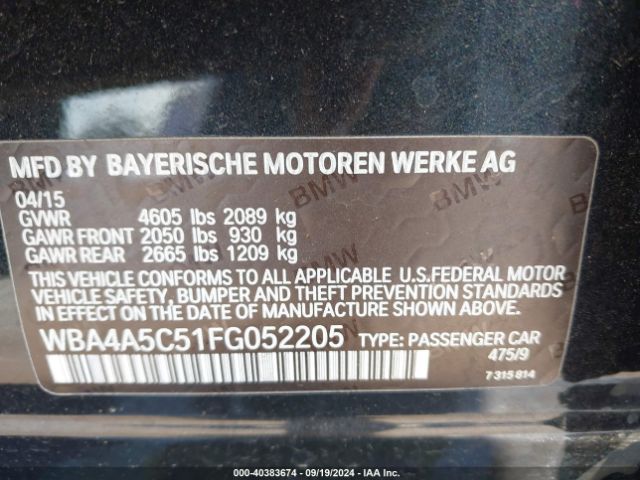 WBA4A5C51FG052205 BMW 428 Gran Coupe