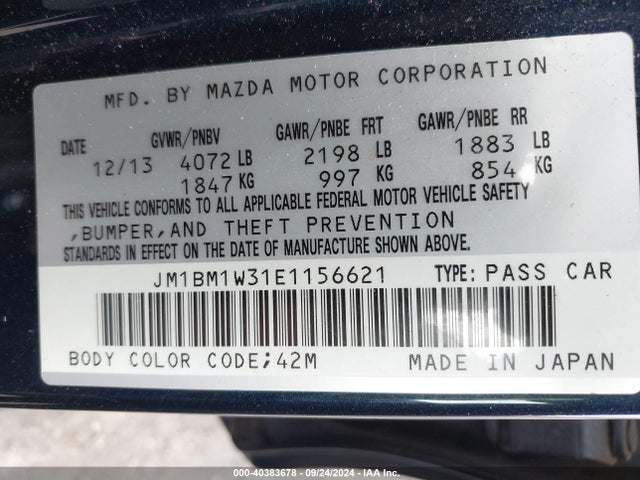 JM1BM1W31E1156621 Mazda Mazda3 S Grand Touring