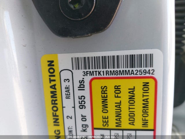 Ford 2021 2021 3FMTK1RM8MMA25942 Image 9