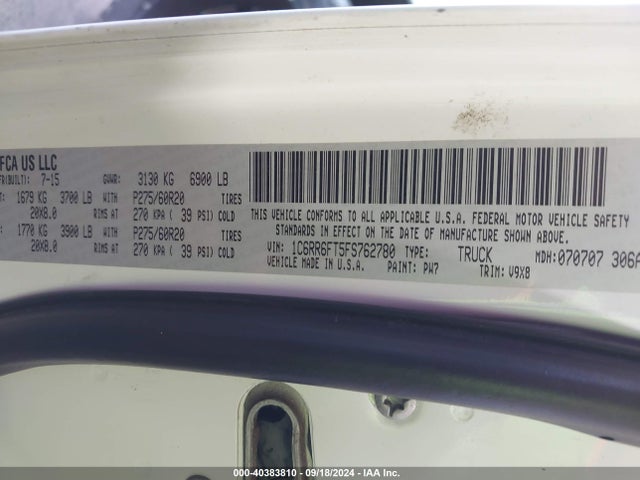 RAM 1500 Express 2015 1C6RR6FT5FS762780 Image 9