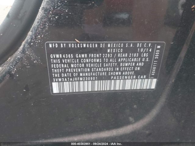 3VW3A7AJ6FM230901 Volkswagen Jetta 2.0l Tdi Se