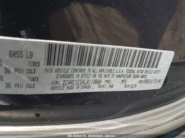 2C4RC1EG4LR110800 Chrysler Pacifica Touring L Plus