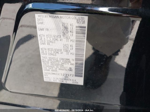 5N1DL0MN3JC523572 Infiniti QX60